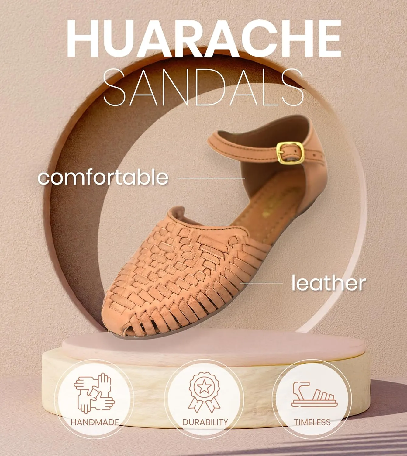 Macarena Collection Womens Shoes Leather Sandals for Women | Huarache Handmade Mexican Sandals Women | Comfortable & Stylish Womens Sandals 2150