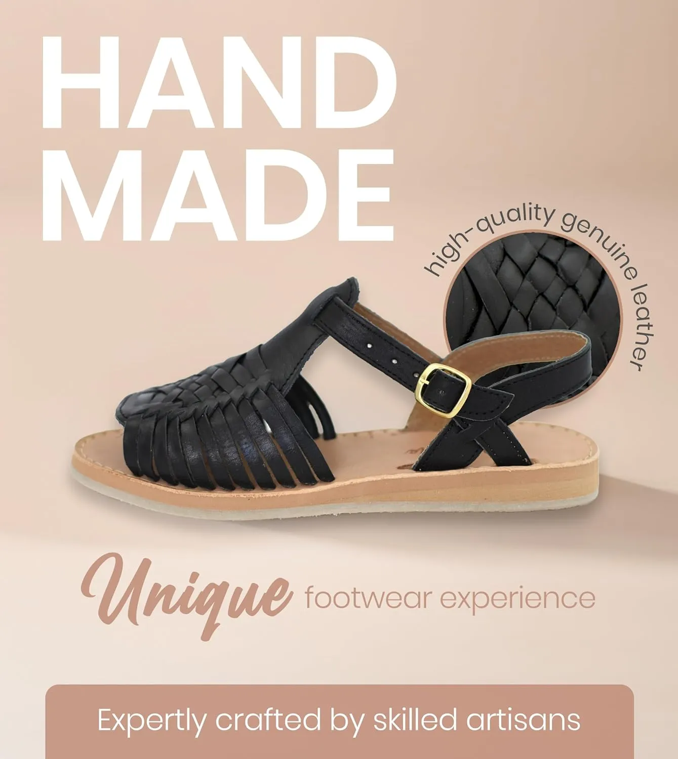 Macarena Collection Womens Shoes Leather Sandals for Women | Huarache Handmade Mexican Sandals Women | Comfortable & Stylish Womens Sandals 3044