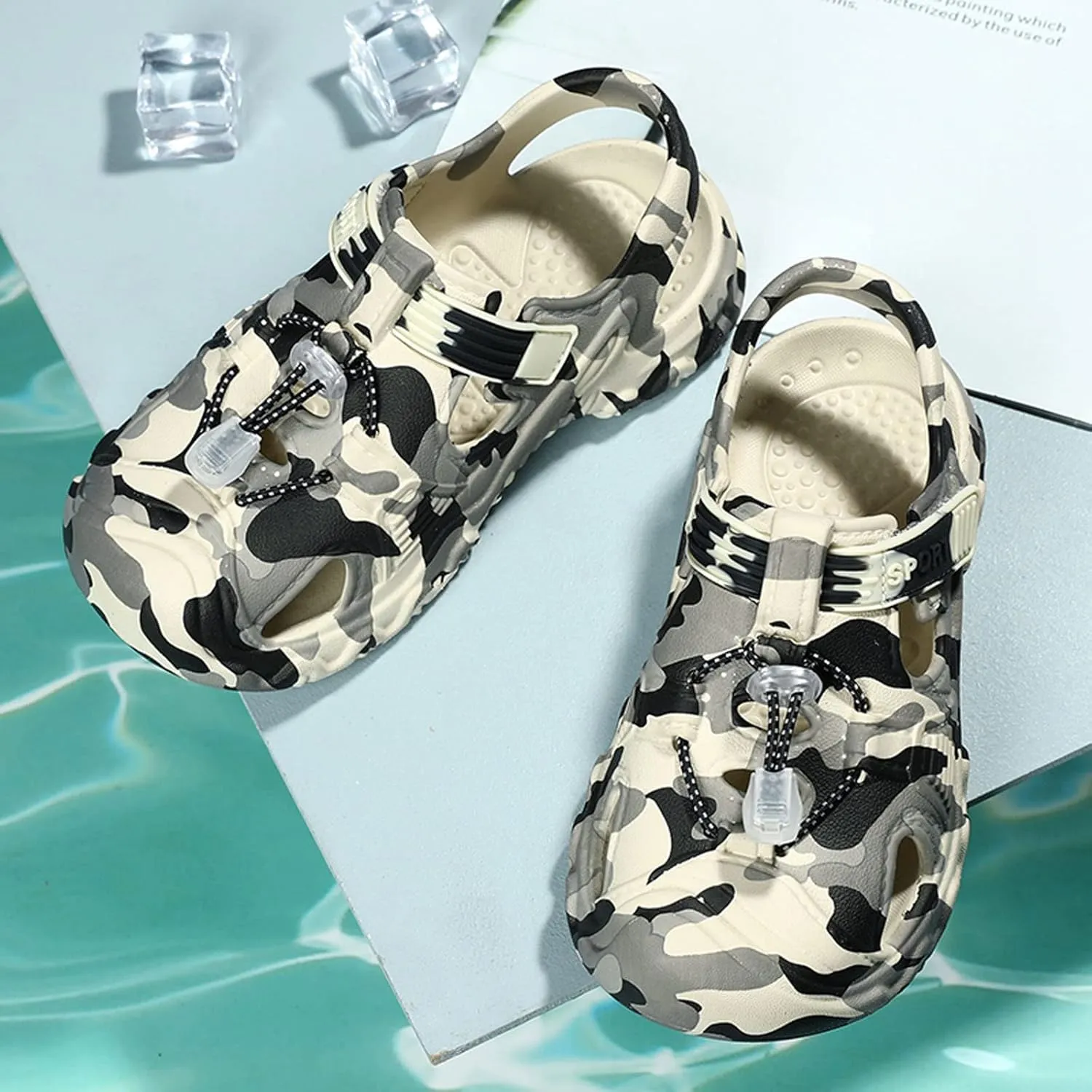 Meidiastra Boys Garden Clogs Kids Summer Cute Cartoon Pattern Sandals Beach Slippers Water Shoes