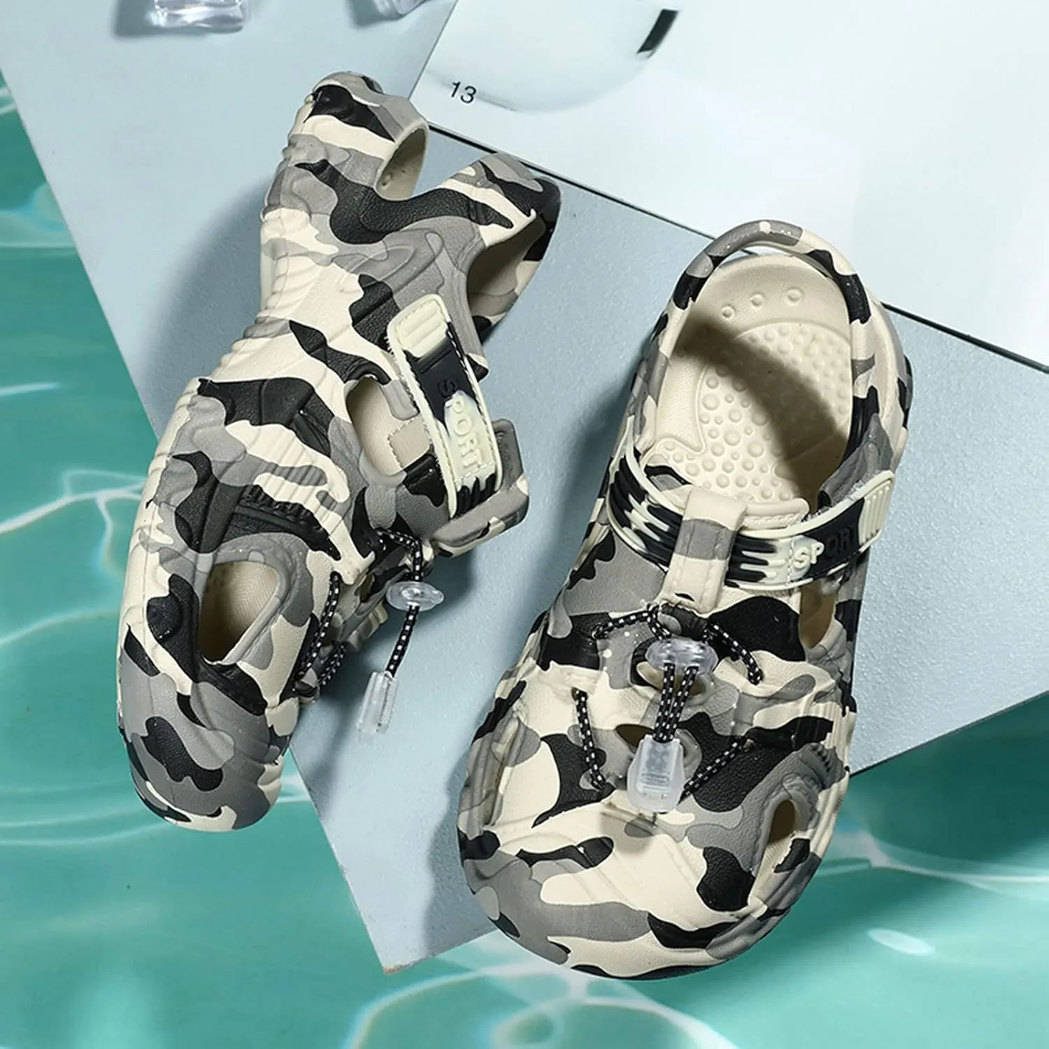 Meidiastra Boys Garden Clogs Kids Summer Cute Cartoon Pattern Sandals Beach Slippers Water Shoes
