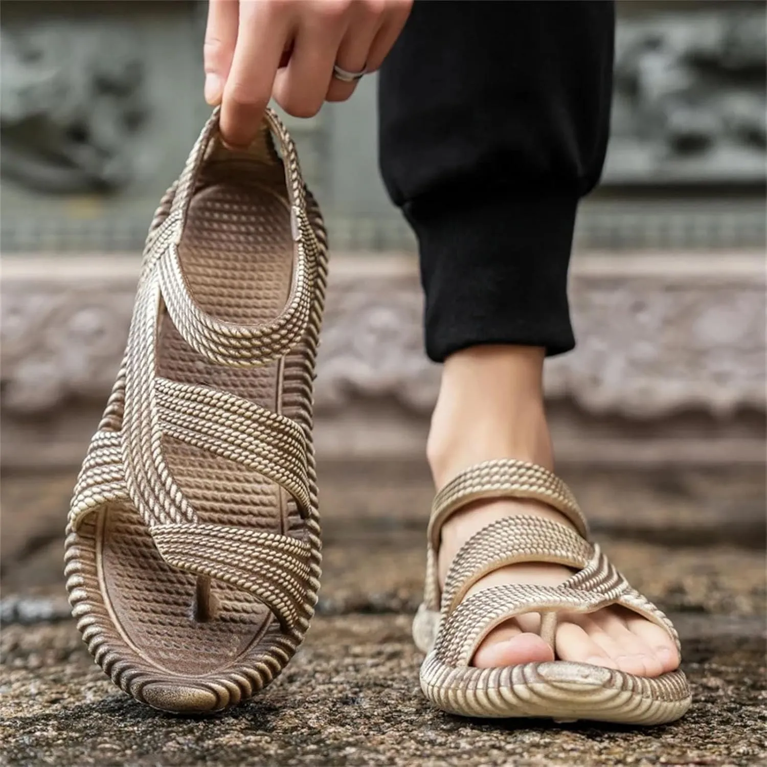 Men's Beach Flip-Flops - Breathable Wading Shoes for Family Leisure