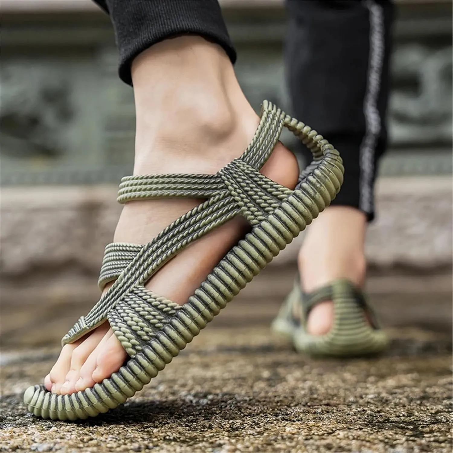 Men's Beach Flip-Flops - Breathable Wading Shoes for Family Leisure