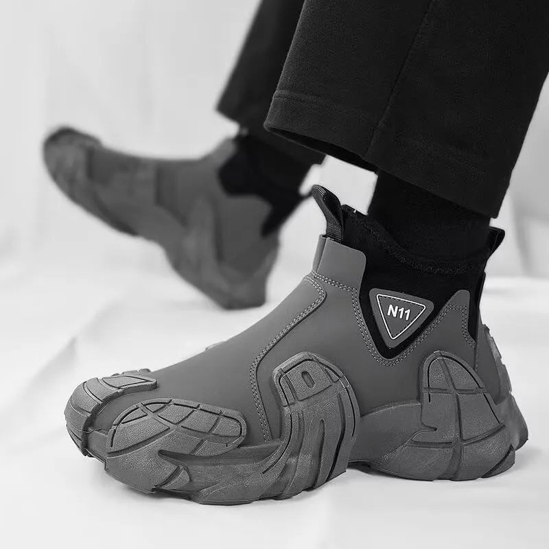 Men's High Top Running Shoes Lightweight Slip On Walking Shoes Workout Shoes for Men Fashion Sneakers