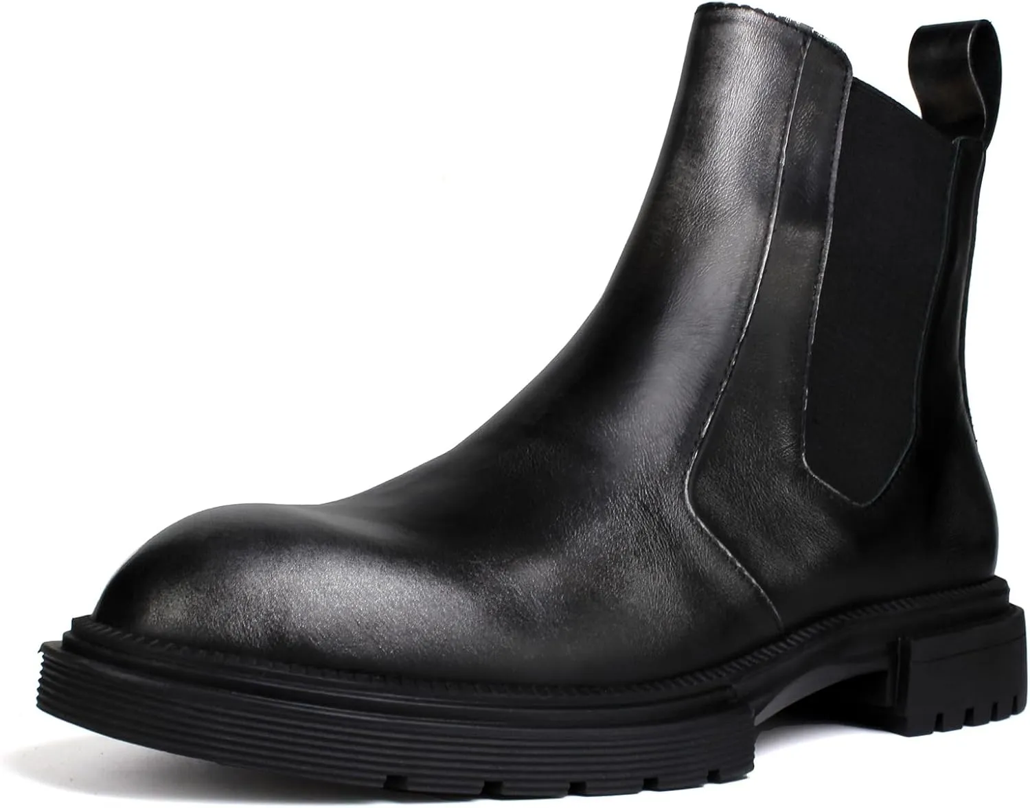 Men's Premium Leather Chelsea Boots | Double Elastic Gussets & Breathable OrthoLite Anti-Odor Insoles | Slip-Resistant Rubber Outsole, Leather Lined for All-Day Comfort (Casual & Work)