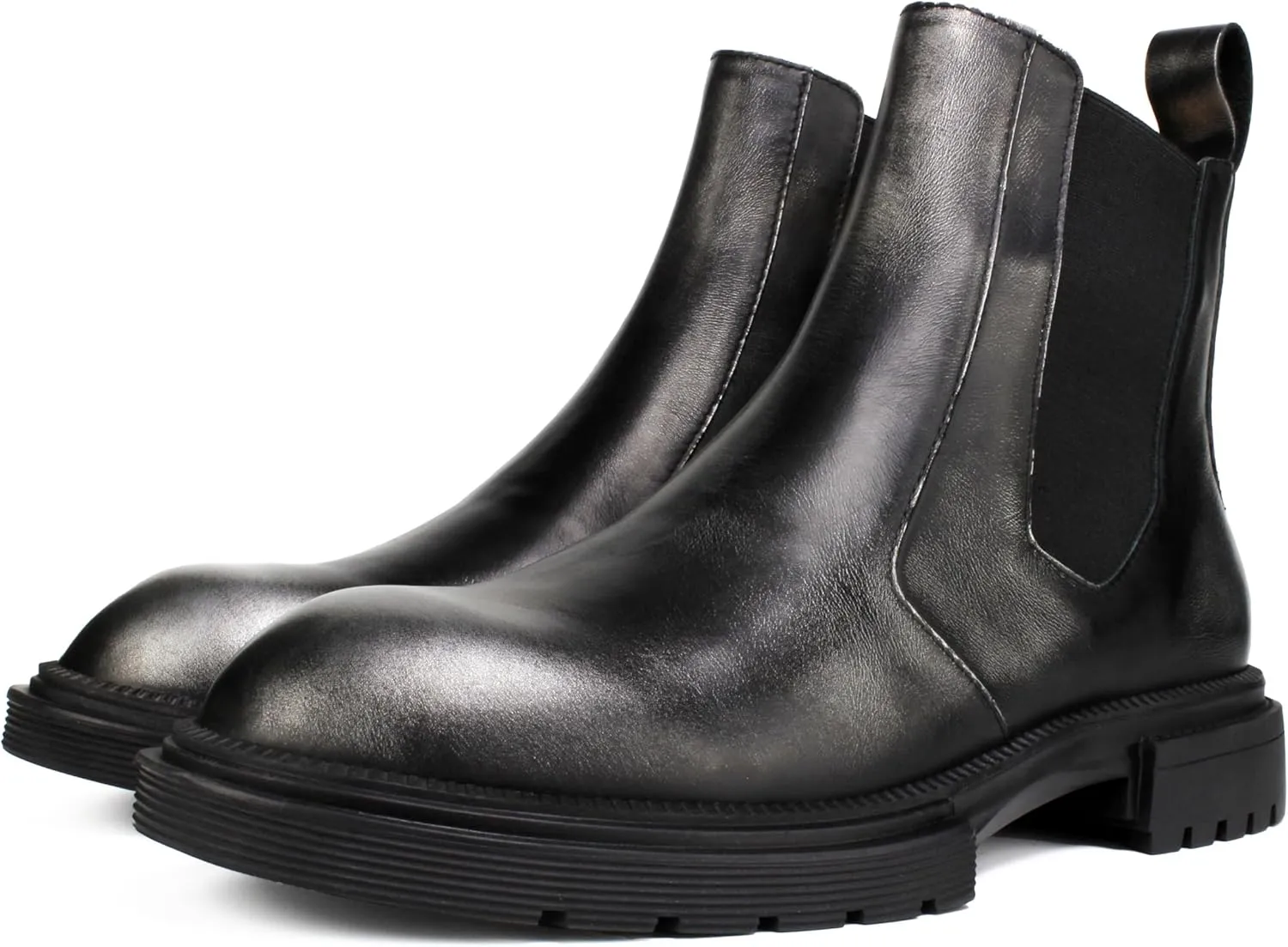 Men's Premium Leather Chelsea Boots | Double Elastic Gussets & Breathable OrthoLite Anti-Odor Insoles | Slip-Resistant Rubber Outsole, Leather Lined for All-Day Comfort (Casual & Work)