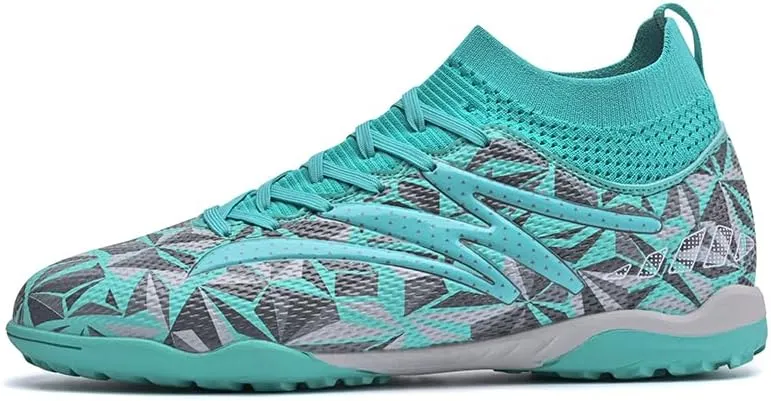 Men's Soccer Shoes Cleats Professional Low-Top Non-Slip Spikes Lace-Up Breathable Athletic Football Boots for Outdoor Indoor TF/AG/FG