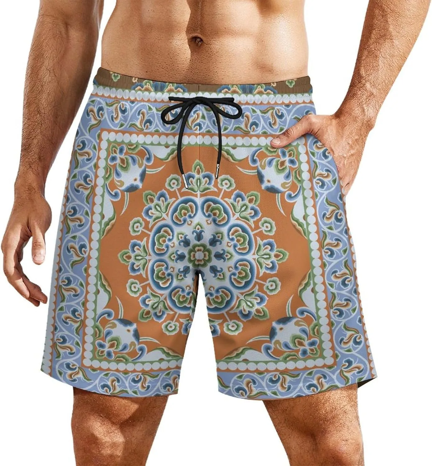 Mens Swim Trunks with Compression Liner Bathing Suits Beach Shorts Swim Shorts Men Swim Trunks