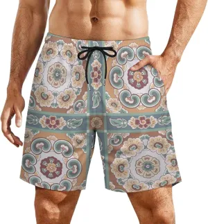 Mens Swim Trunks with Compression Liner Bathing Suits Beach Shorts Swim Shorts Men Swim Trunks