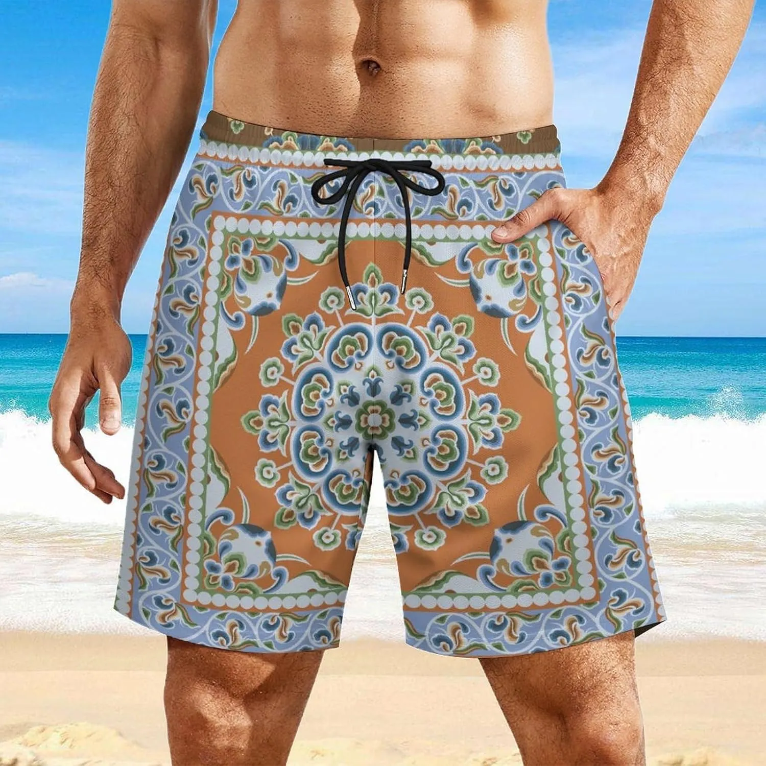 Mens Swim Trunks with Compression Liner Bathing Suits Beach Shorts Swim Shorts Men Swim Trunks