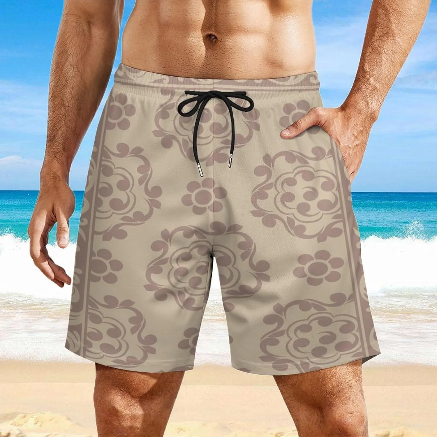 Mens Swim Trunks with Compression Liner Bathing Suits Beach Shorts Swim Shorts Men Swim Trunks