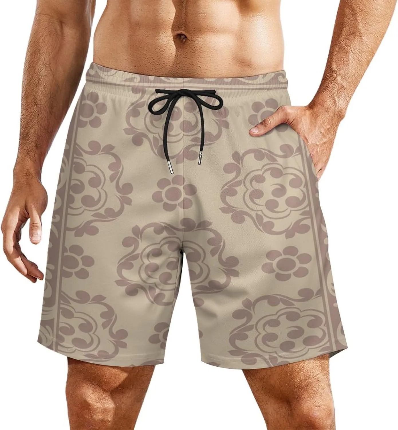 Mens Swim Trunks with Compression Liner Bathing Suits Beach Shorts Swim Shorts Men Swim Trunks