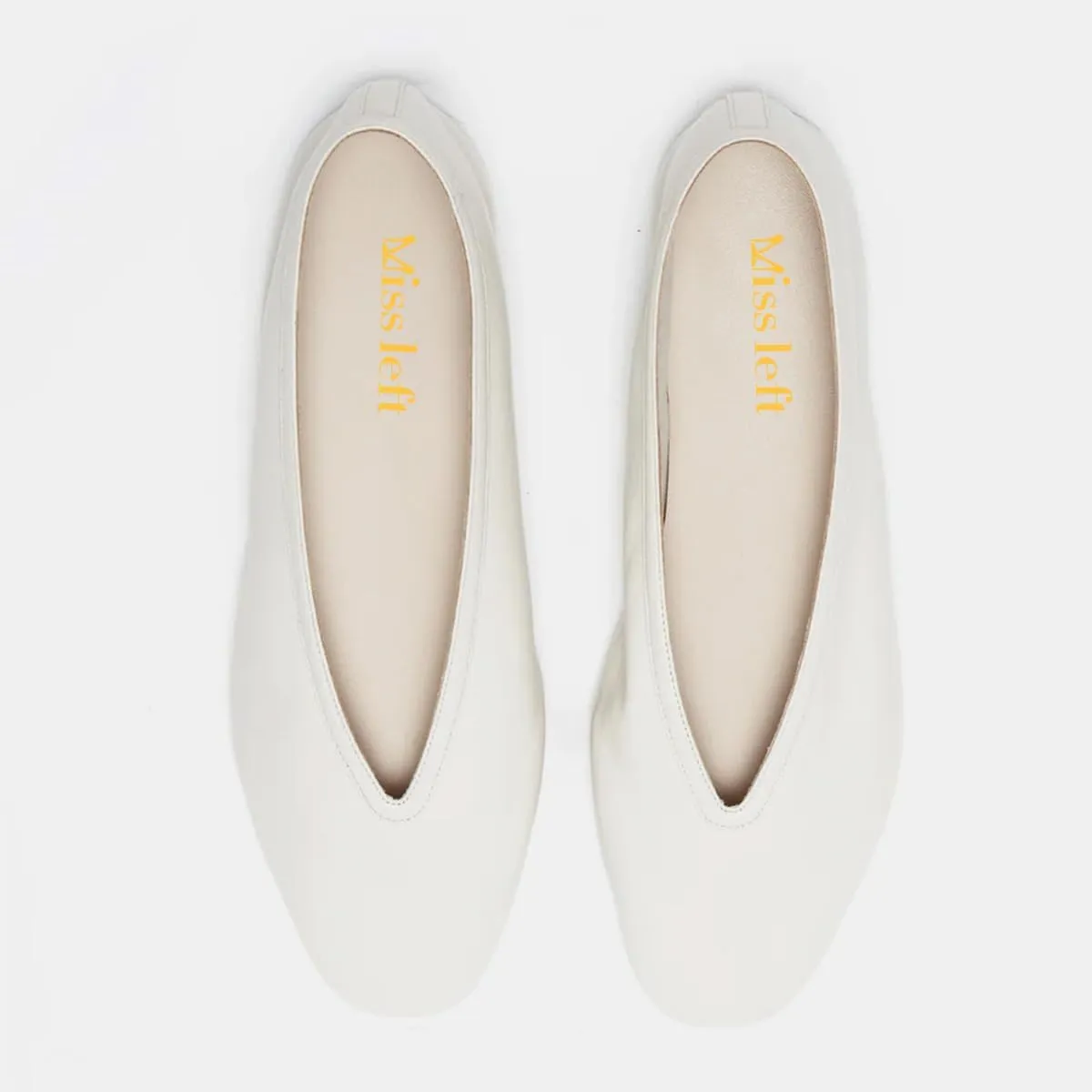 miss left Women Classic Closed Round Toe V-Cut Ballet Flats Comfortable Slip on Ballroom Dance Daily Commuting Shoes Size 4-16 US