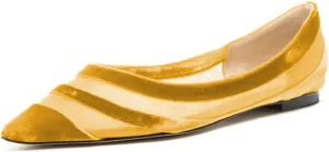 miss left Women Comfortable Closed Pointed Toe Ballet Flats Soft Velvet Slip On Low Block Heel Pumps Cozy Dance Ballroom Shoes Size 4-16 US