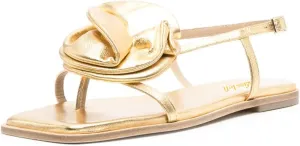 miss left Women Open Split Toe Floral Comfortable Flat Sandals Slingback Slip on Summer Beach Vacation Casual Walking Shoes Size 4-16 US