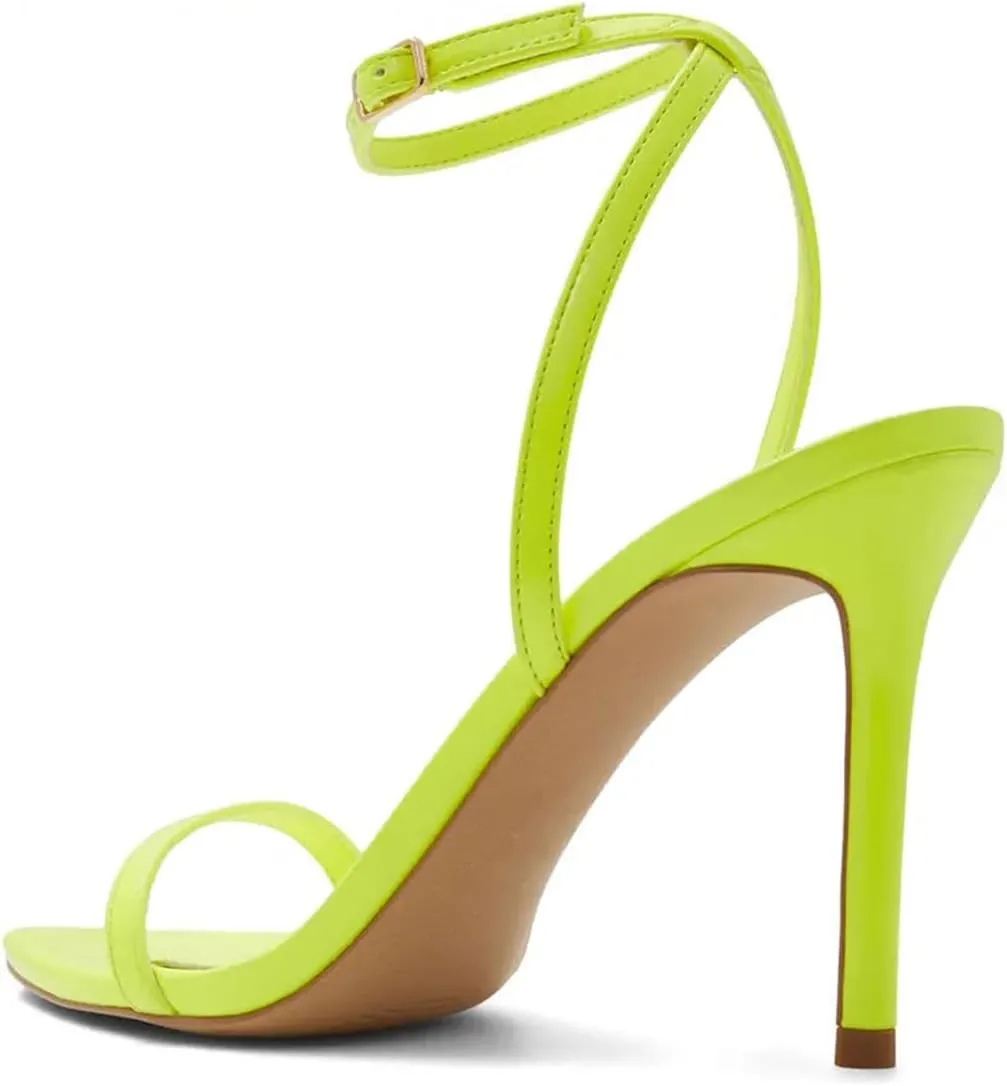 miss left Womens Sexy Open Pointed Toe Stiletto High Heel Sandals Slim Ankle Strap Buckle Cocktail Party Club Dress Shoes Size 4-16 US