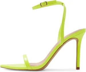 miss left Womens Sexy Open Pointed Toe Stiletto High Heel Sandals Slim Ankle Strap Buckle Cocktail Party Club Dress Shoes Size 4-16 US