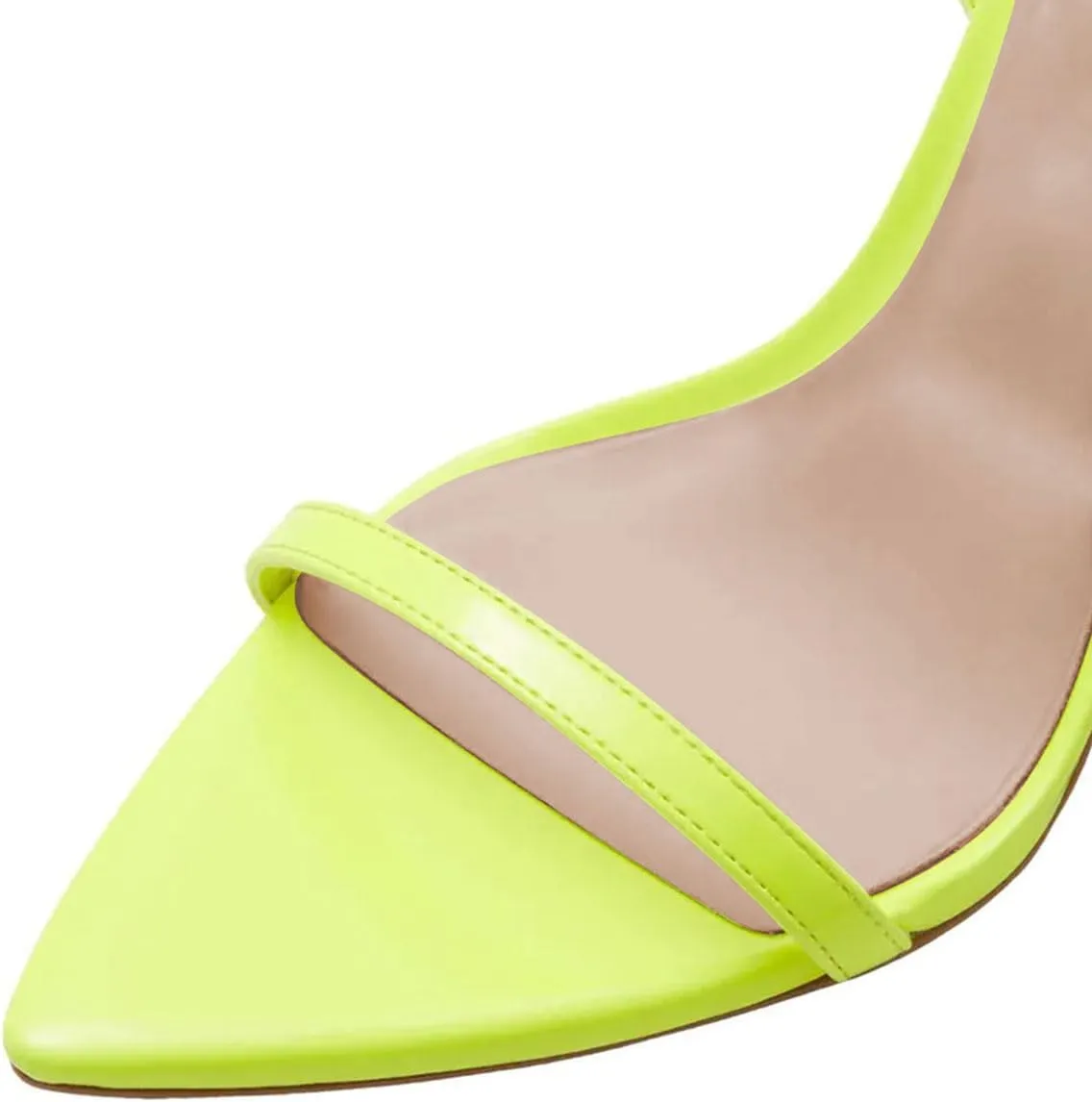 miss left Womens Sexy Open Pointed Toe Stiletto High Heel Sandals Slim Ankle Strap Buckle Cocktail Party Club Dress Shoes Size 4-16 US