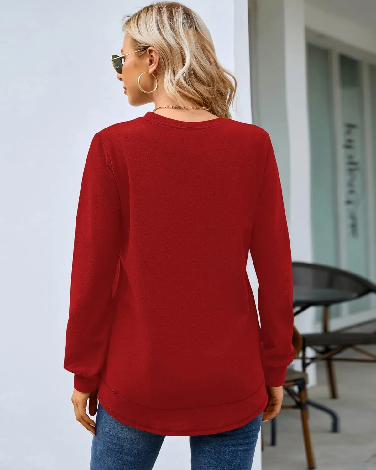 MOLERANI Sweatshirts for Women Casual Long Sleeve Crewneck Shirts Tunic Tops