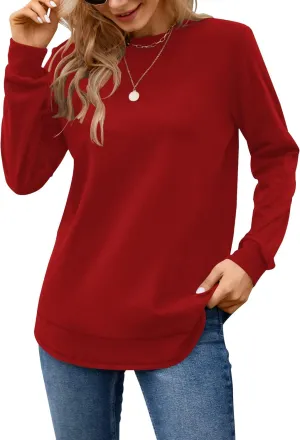 MOLERANI Sweatshirts for Women Casual Long Sleeve Crewneck Shirts Tunic Tops