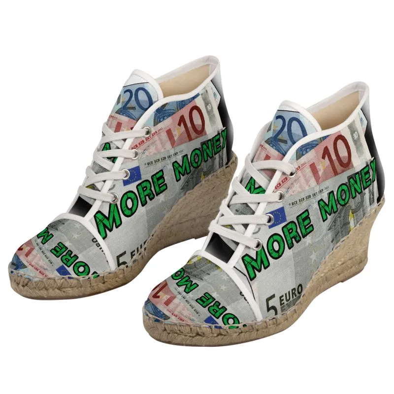MORE MONEY Ladies Wedge Espadrilles