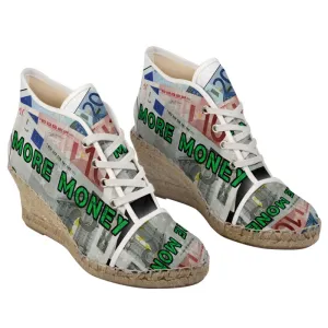 MORE MONEY Ladies Wedge Espadrilles