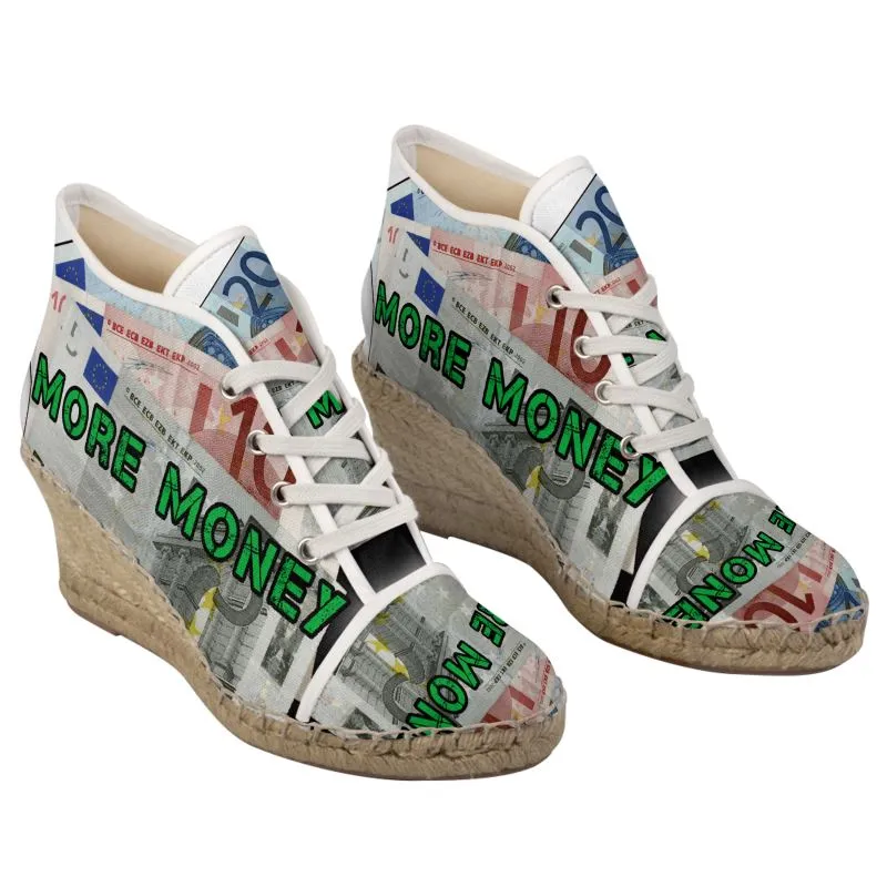 MORE MONEY Ladies Wedge Espadrilles