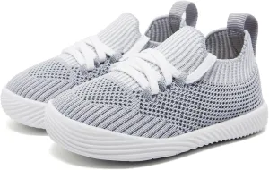MORENDL Toddler Slip On Sneakers Baby Walking Shoes Non-Slip Breathable Boys & Girls Tennis Shoes Infant Running Shoes