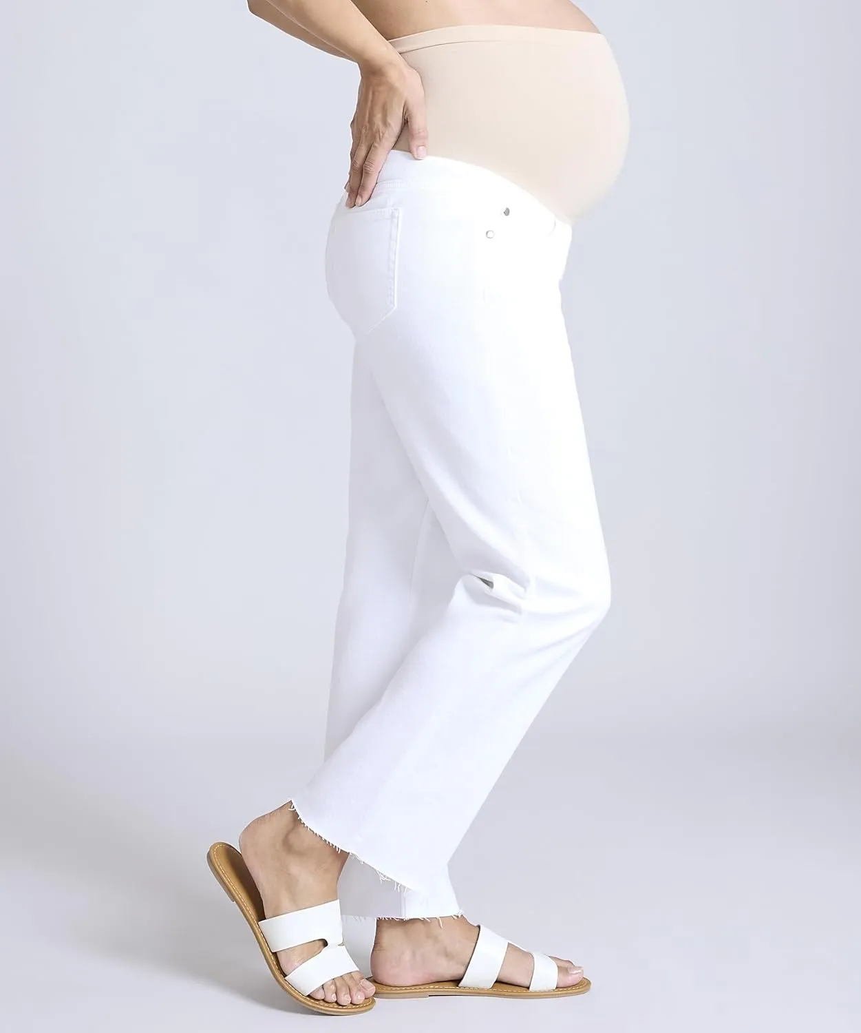 Motherhood Maternity Women's Secret Fit Over The Belly Slim Straight Leg Pregnancy Jeans