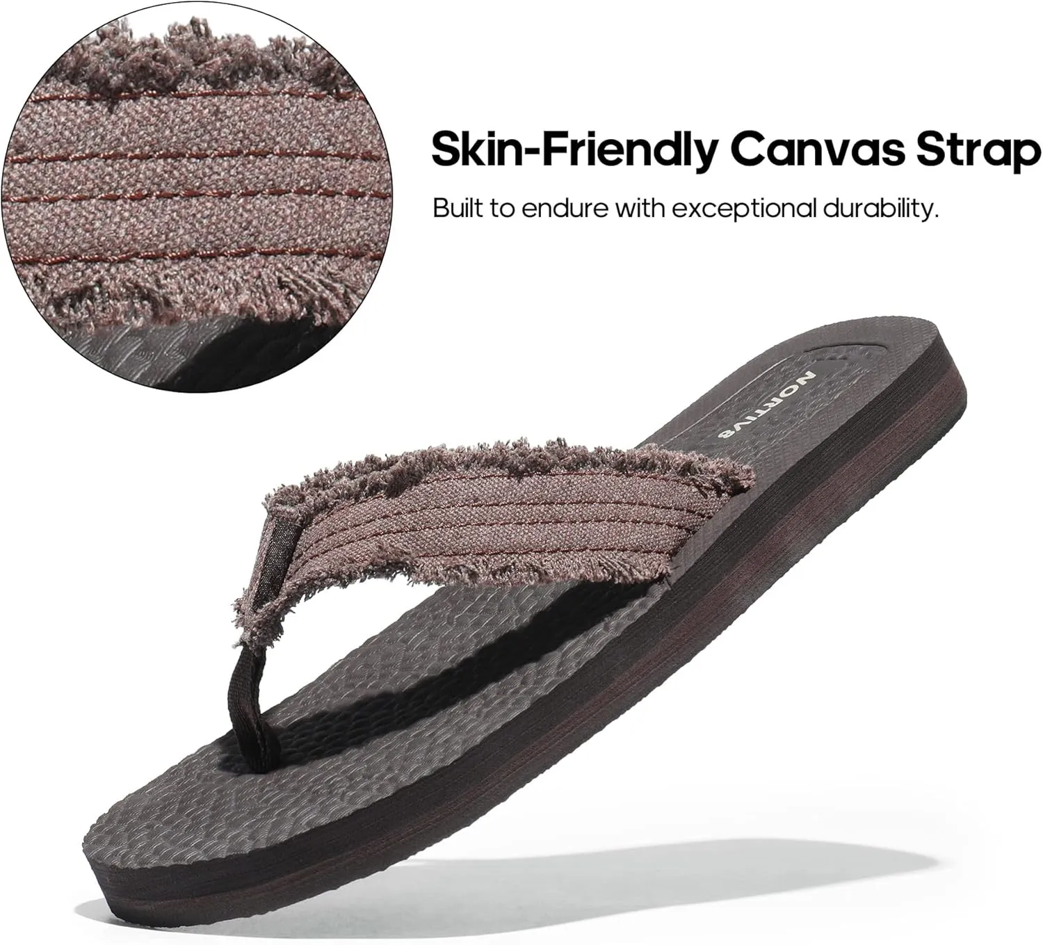 NORTIV 8 Men's Thong Flip Flops Sandals Comfortable Light Weight Beach Sandal