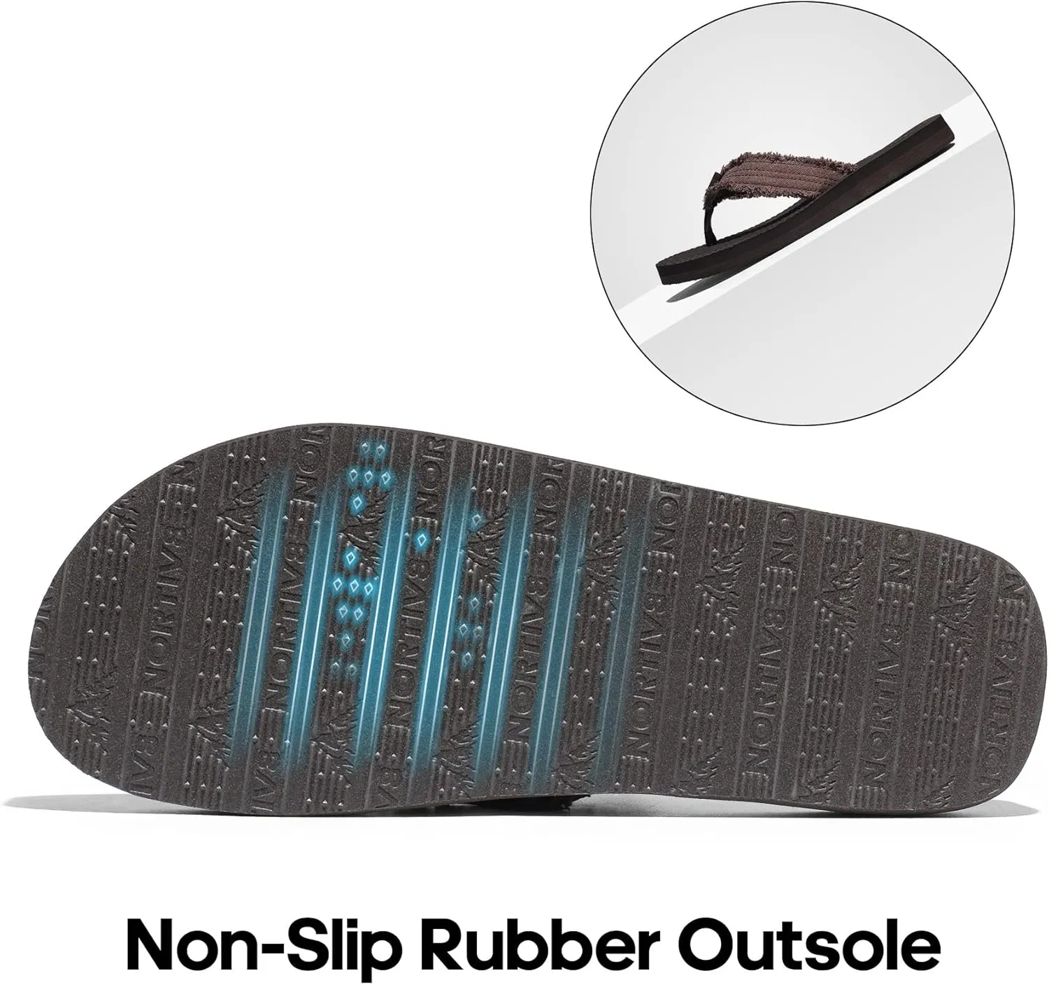 NORTIV 8 Men's Thong Flip Flops Sandals Comfortable Light Weight Beach Sandal