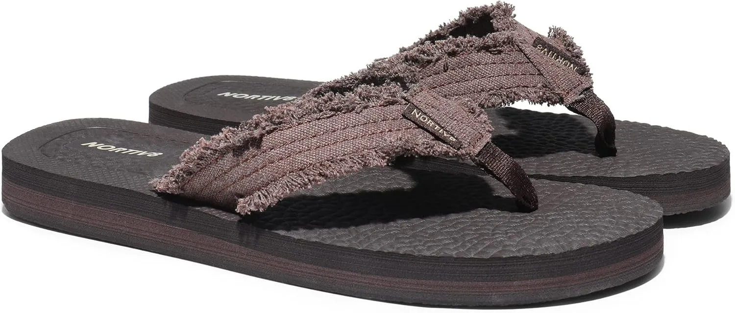 NORTIV 8 Men's Thong Flip Flops Sandals Comfortable Light Weight Beach Sandal