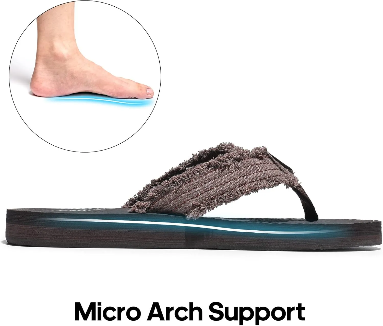 NORTIV 8 Men's Thong Flip Flops Sandals Comfortable Light Weight Beach Sandal
