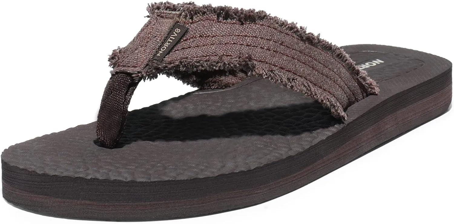 NORTIV 8 Men's Thong Flip Flops Sandals Comfortable Light Weight Beach Sandal