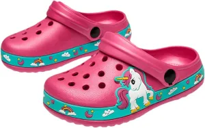 OHSNMAKSL Toddler Clog Slippers Garden Sandals Slip On Water Shoes Sneakers Cartoon Slides for Boys and Girls Children Beach Pool Shower