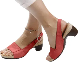 OMIREL Women's Comfortable Walking Sandals with Arch Support Orthotic Sandals Wedge Sandals Ankle Strap Open Toe Summer Sandal Anti-Slip Breathable Sandal Slip on Flip Flops,Red,US10/EU41