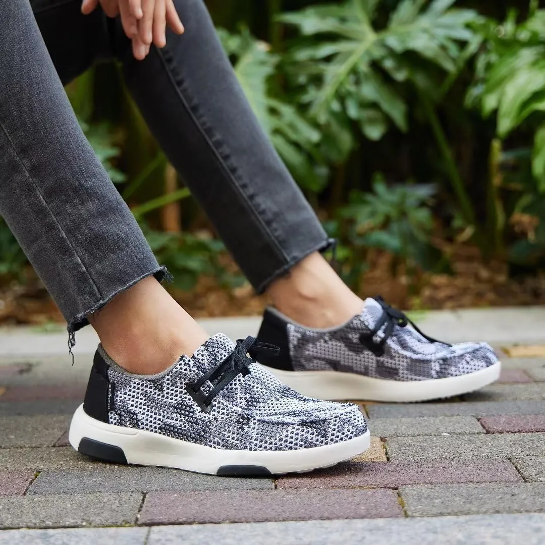 OrthoComfoot Women's Orthopedic Casual Shoes, Arch Support Lace up Driving Sneakers for Outdoor Indoor, Slip Resistant Walking Sneakers for Foot and Heel Pain Relief