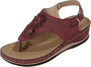 Orthopedic Sandals for Women Arch Support Wide Flip Flops Beach Dressy Wedge Sandal Dressy Summer Arch Support Shoes for Womens Wedge Shoes Slip On Dressy Woman Orthopedic Shoe