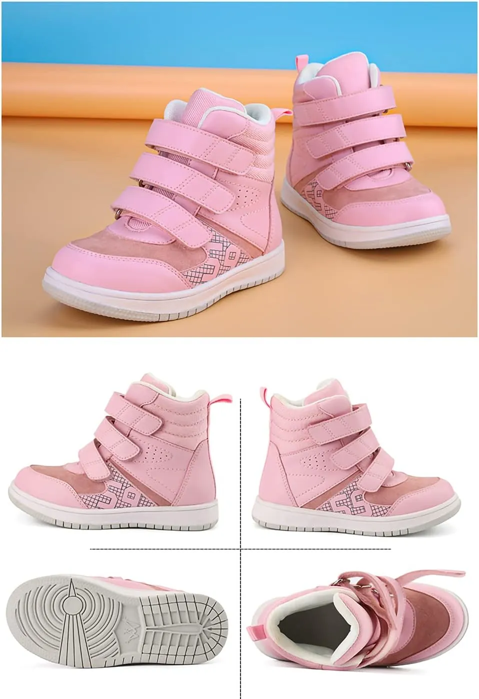 Orthopedic Sneakers for Kids and Toddlers,Corrective Shoes with Arch and Ankle Support,Prevent Boys and Girls' Tiptoe Walking