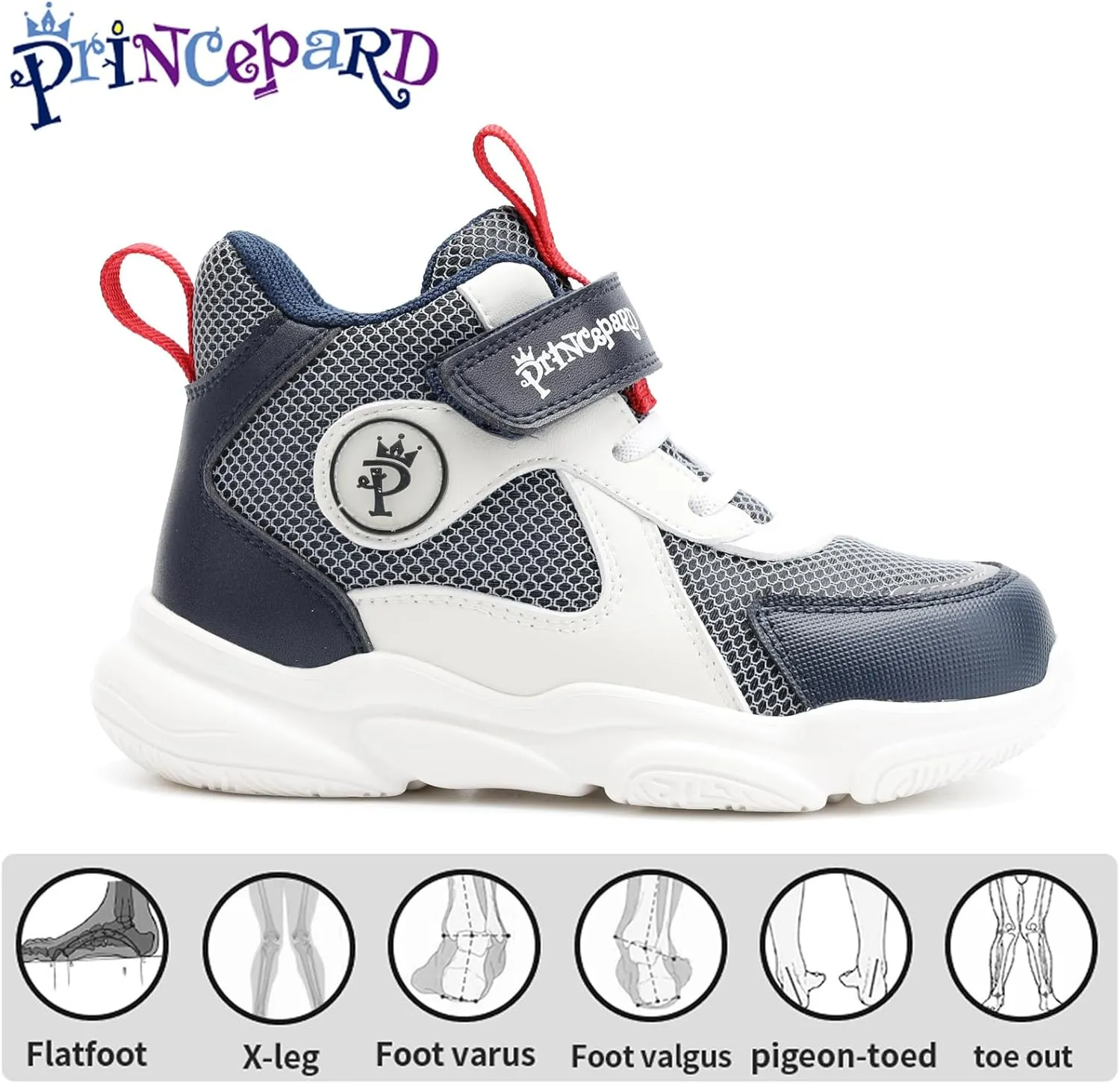 Orthopedic Sneakers for Toddlers and Kids with Ankle and Arch Support,Lightweight and Breathable