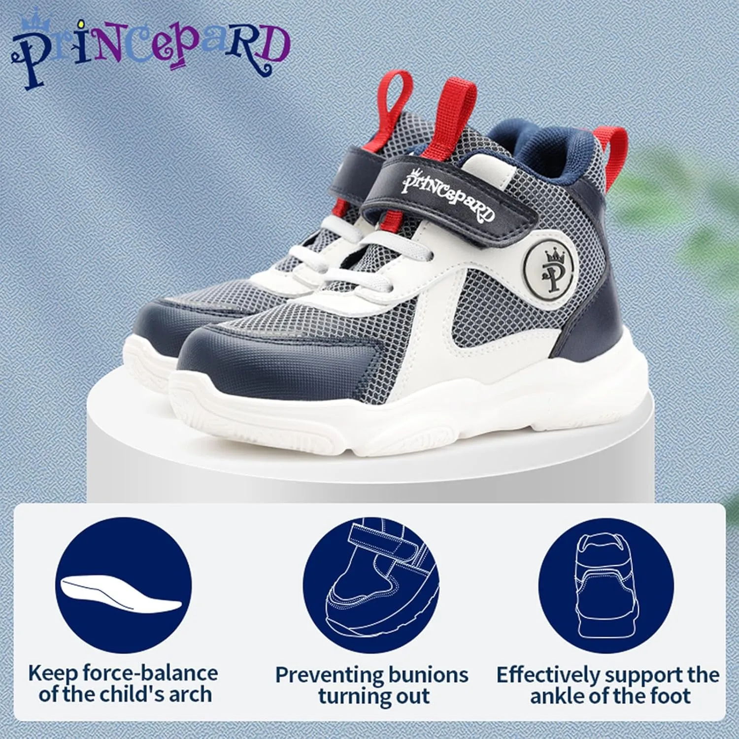 Orthopedic Sneakers for Toddlers and Kids with Ankle and Arch Support,Lightweight and Breathable