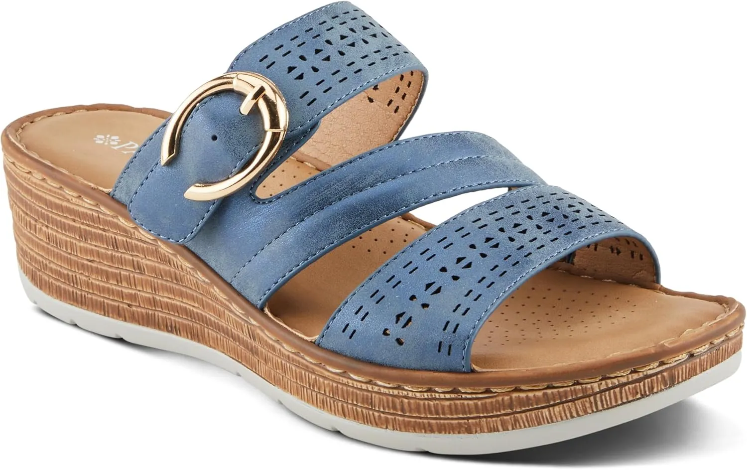 PATRIZIA Women's SHARONDA Asymmetrical Slide Wedge Sandals