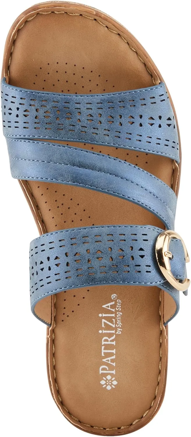 PATRIZIA Women's SHARONDA Asymmetrical Slide Wedge Sandals