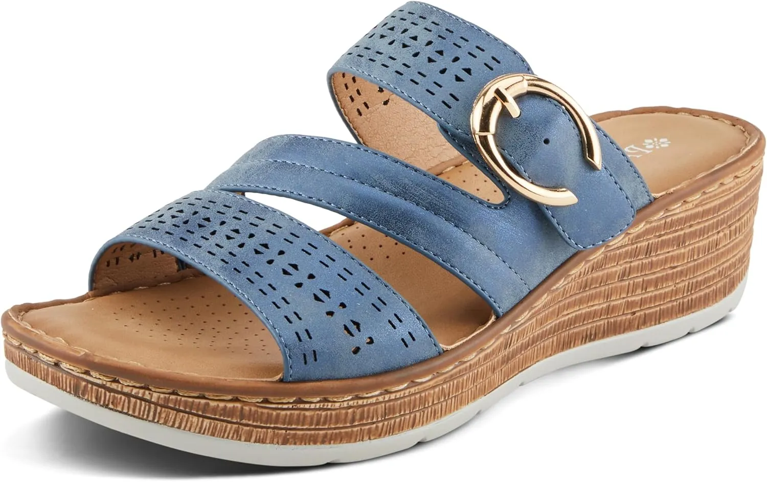 PATRIZIA Women's SHARONDA Asymmetrical Slide Wedge Sandals