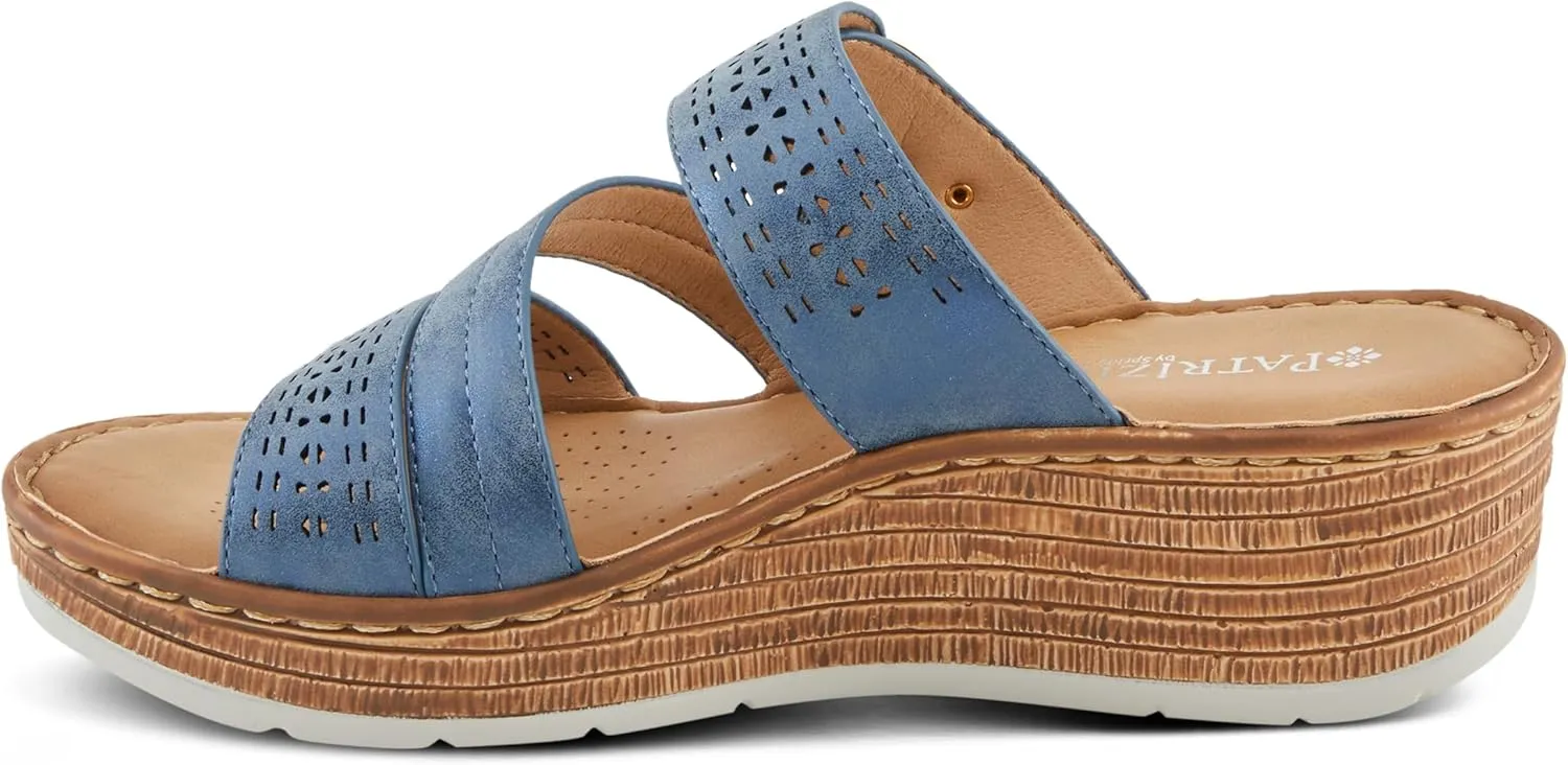 PATRIZIA Women's SHARONDA Asymmetrical Slide Wedge Sandals