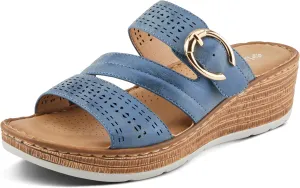 PATRIZIA Women's SHARONDA Asymmetrical Slide Wedge Sandals