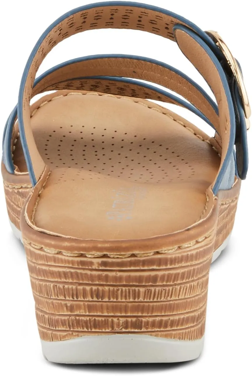 PATRIZIA Women's SHARONDA Asymmetrical Slide Wedge Sandals