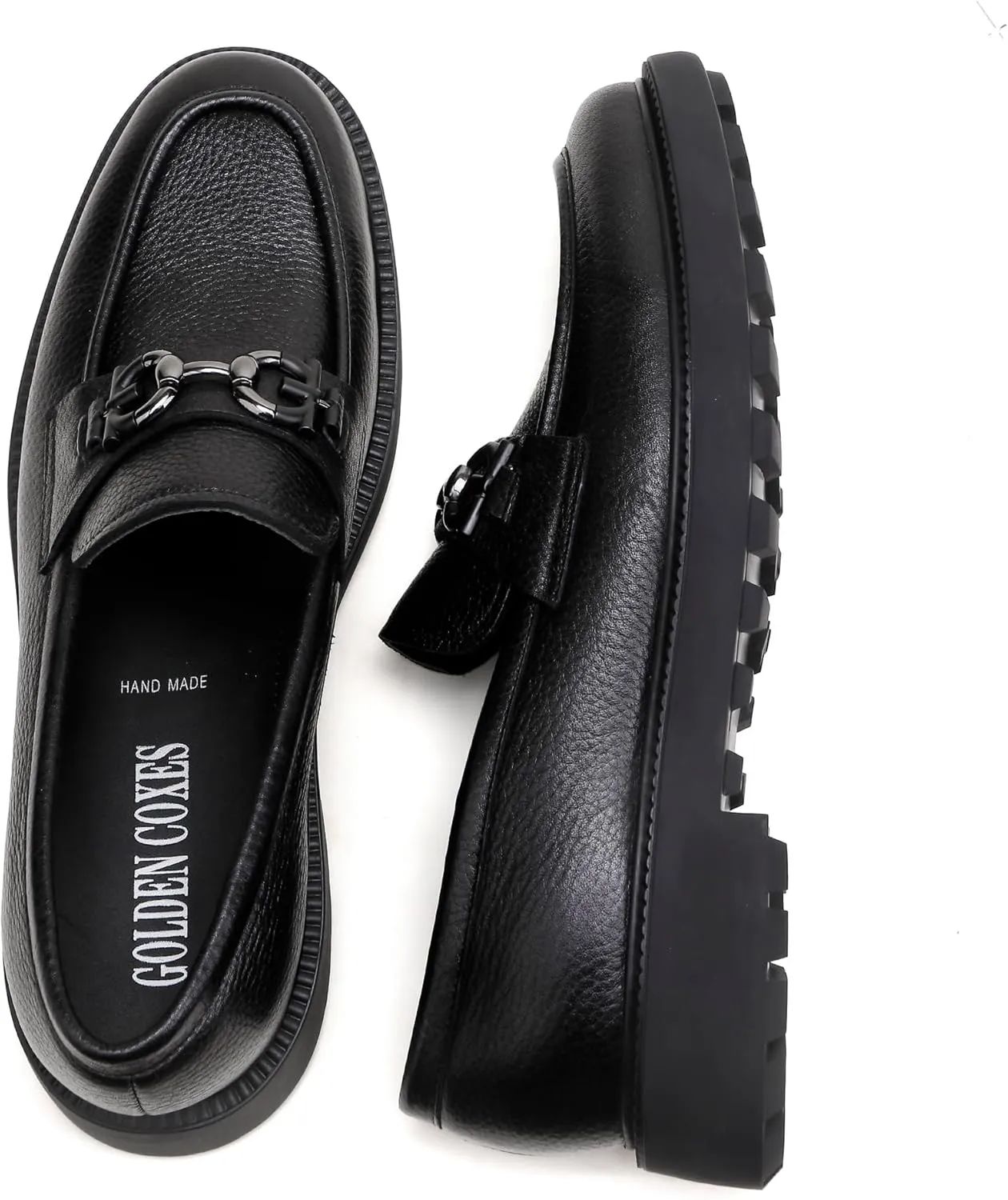 Premium Mens Leather Penny Loafers, Classic Alligator Printed Dress Shoes with Buckle Casual Wedding Shoes Slip-on Loafer for Mens