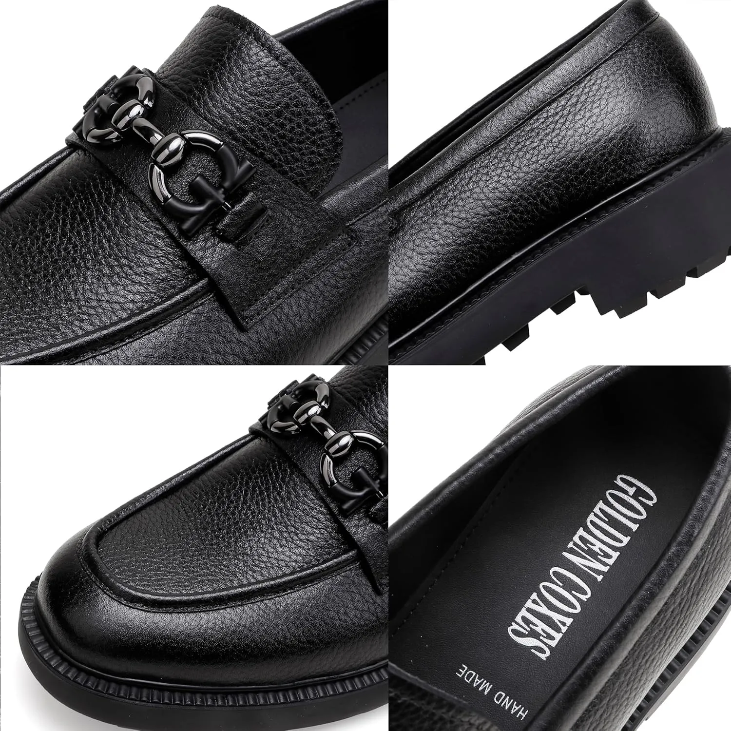 Premium Mens Leather Penny Loafers, Classic Alligator Printed Dress Shoes with Buckle Casual Wedding Shoes Slip-on Loafer for Mens