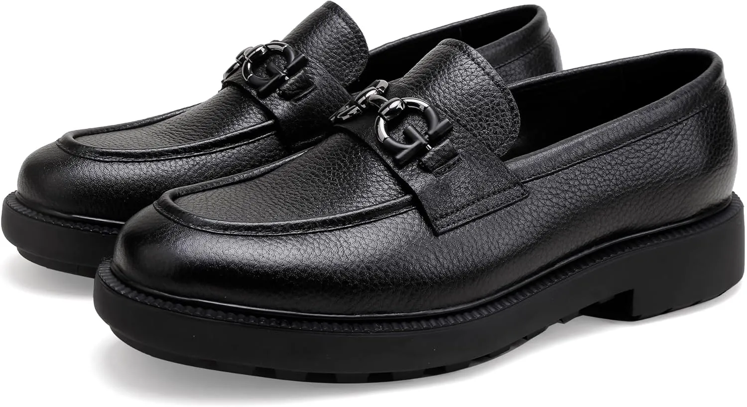 Premium Mens Leather Penny Loafers, Classic Alligator Printed Dress Shoes with Buckle Casual Wedding Shoes Slip-on Loafer for Mens