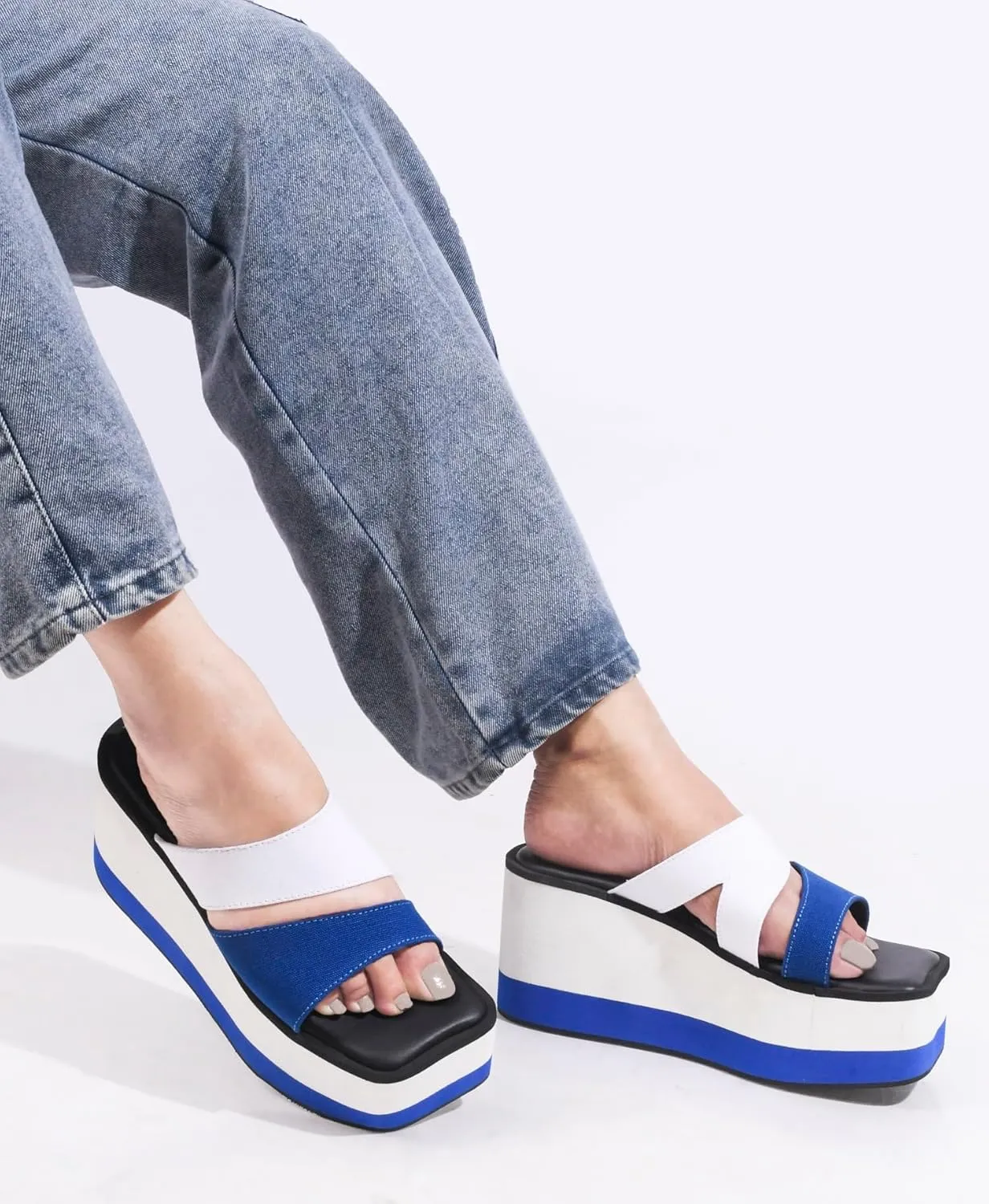 Ravishing Comfortable Slip on Platform Light Weight Trendy Chunky High Heels for Women & Girls